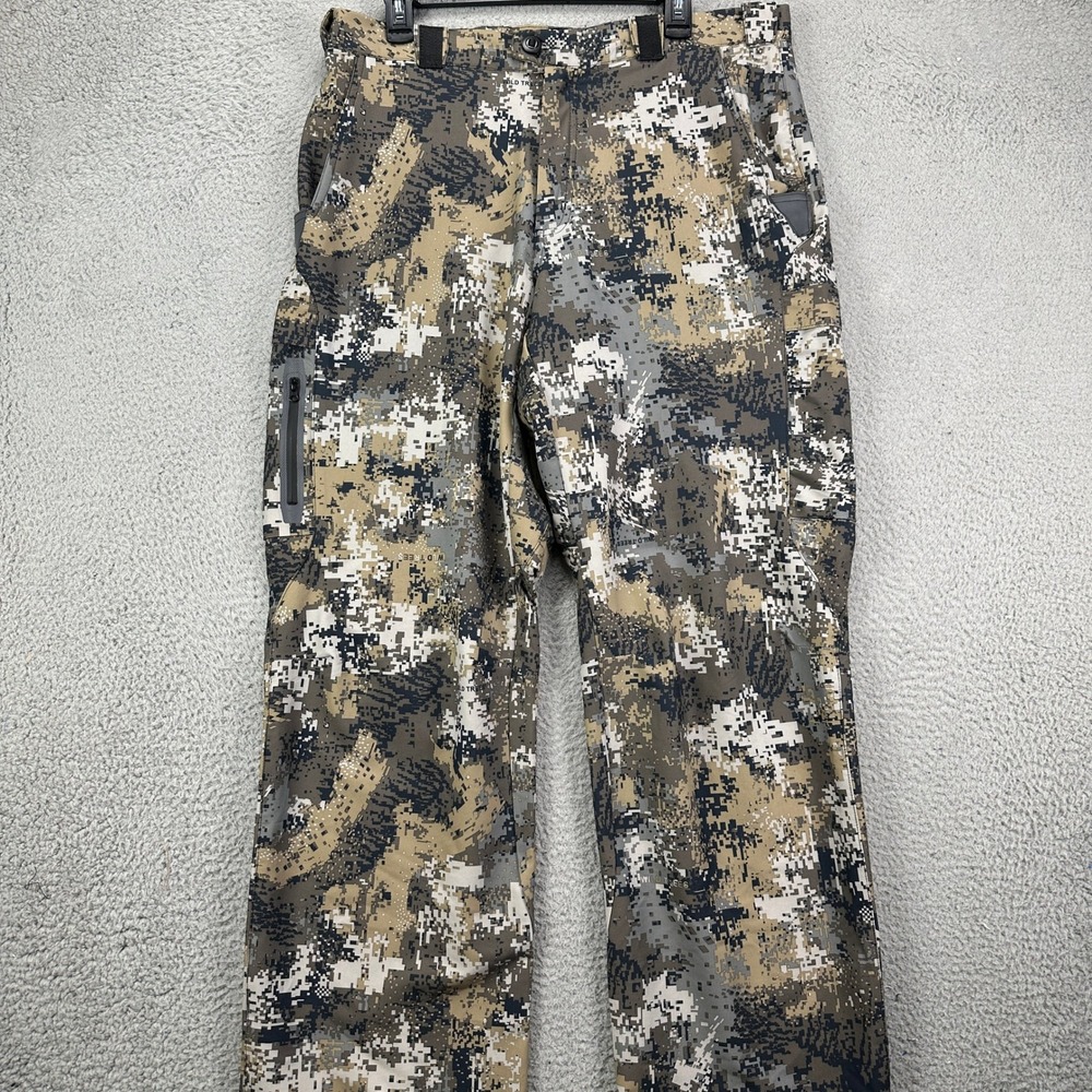 WFS Element Gear Mens Hunting Pants Medium Brown Black Camo Cargo Pocket Outdoor